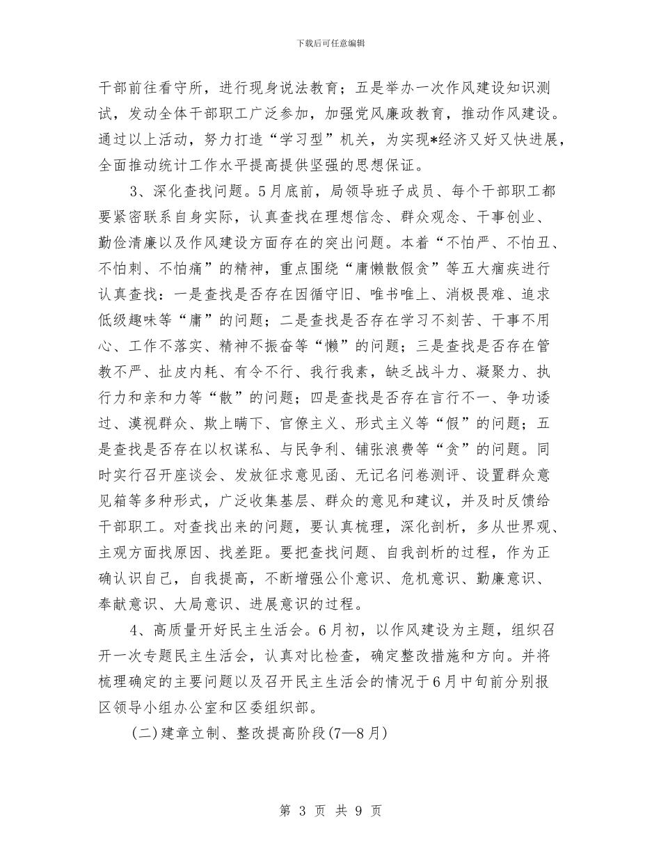 统计局作风建设活动开展方案与统计局作风整顿活动体会汇编_第3页