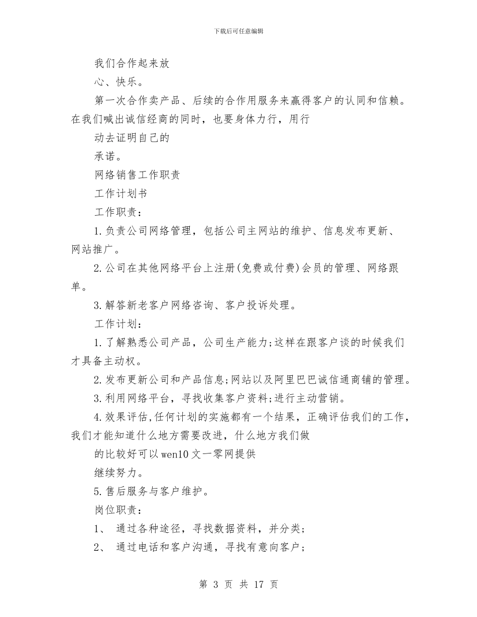 网络销售个人年终工作总结与网络销售实践报告汇编_第3页