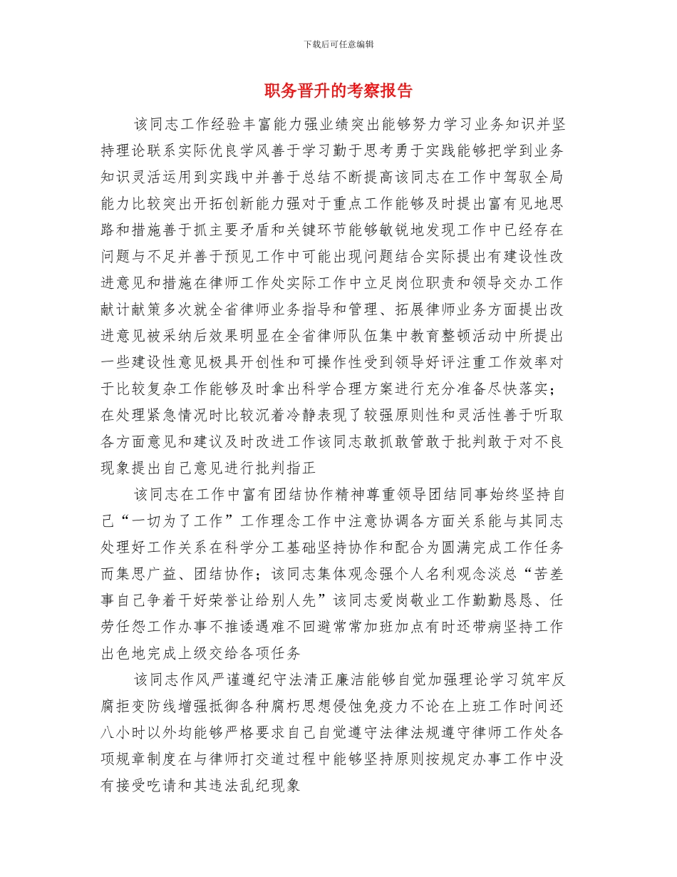 职业顾问年度工作总结与职务晋升的考察报告汇编_第3页