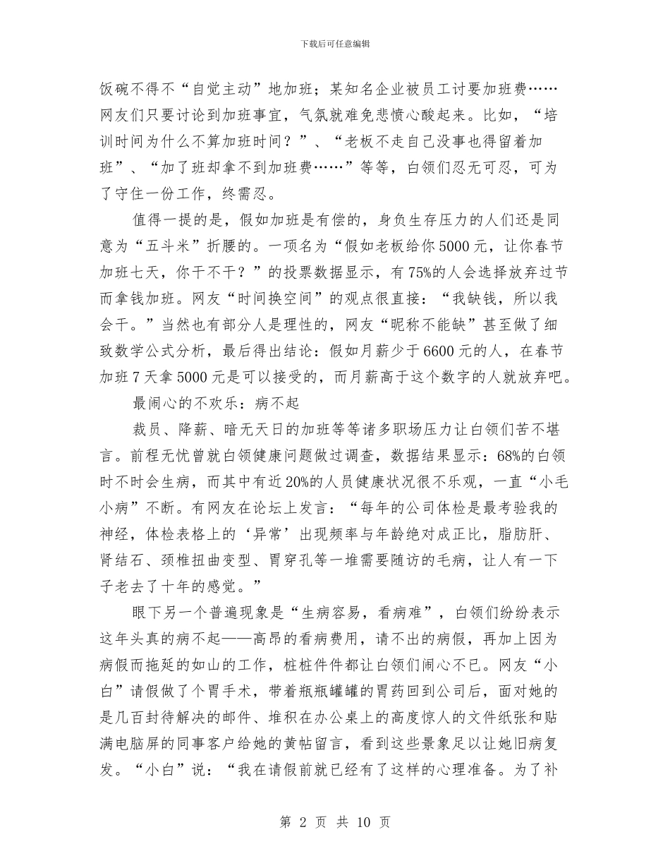 职场快乐调查报告与职场模拟策划书汇编_第2页