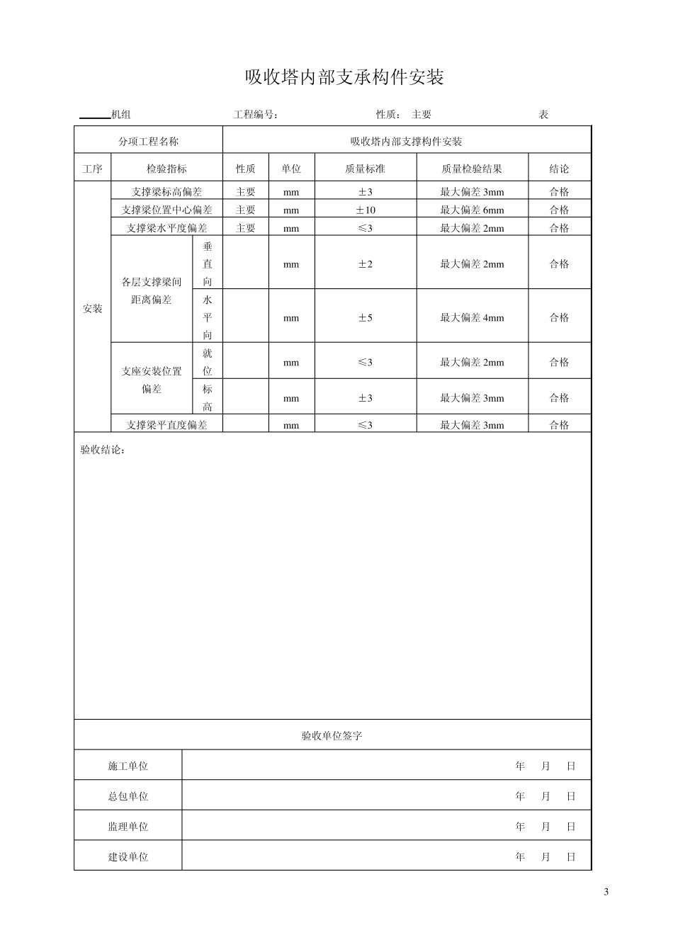 03脱硫设备安装单位工程验收表格_第3页