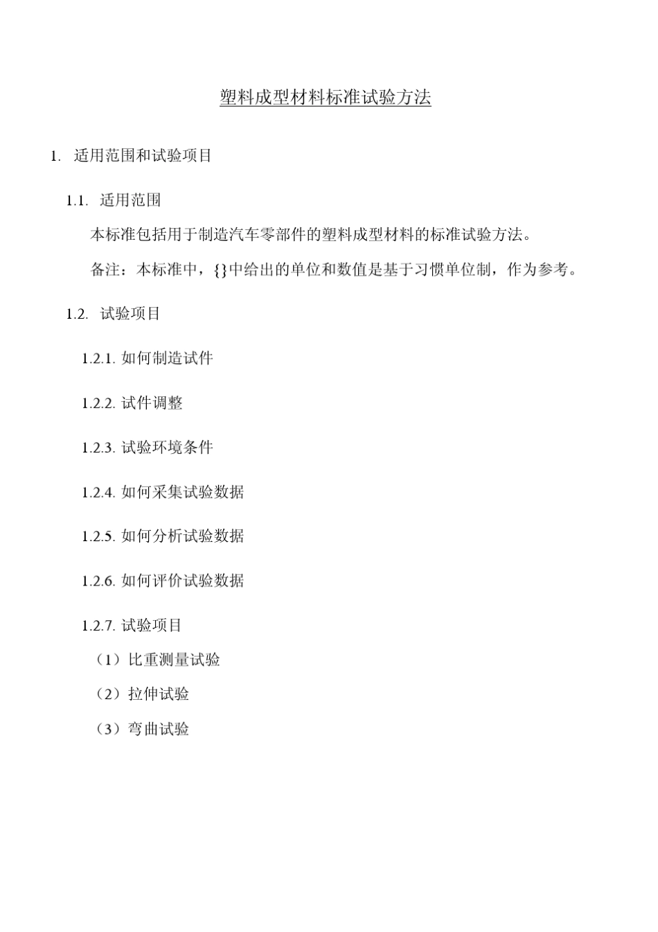 0501G汽车塑料成型材料标准试验方法(日本标准)_第1页