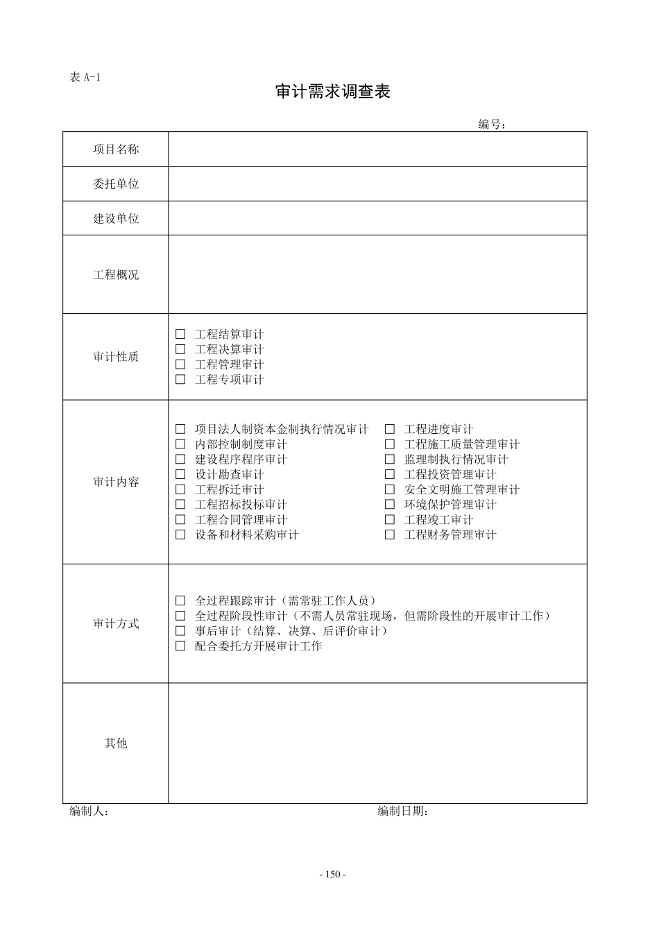 052附件3建设项目全过程审计用表_第3页
