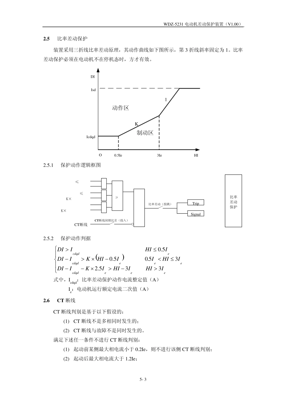 05WDZ5231电动机差动保护装置_第3页