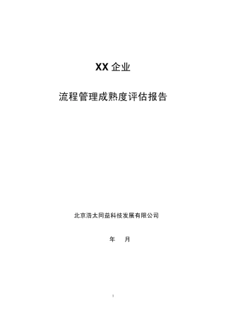 05XX企业流程管理成熟度评估报告V1.1