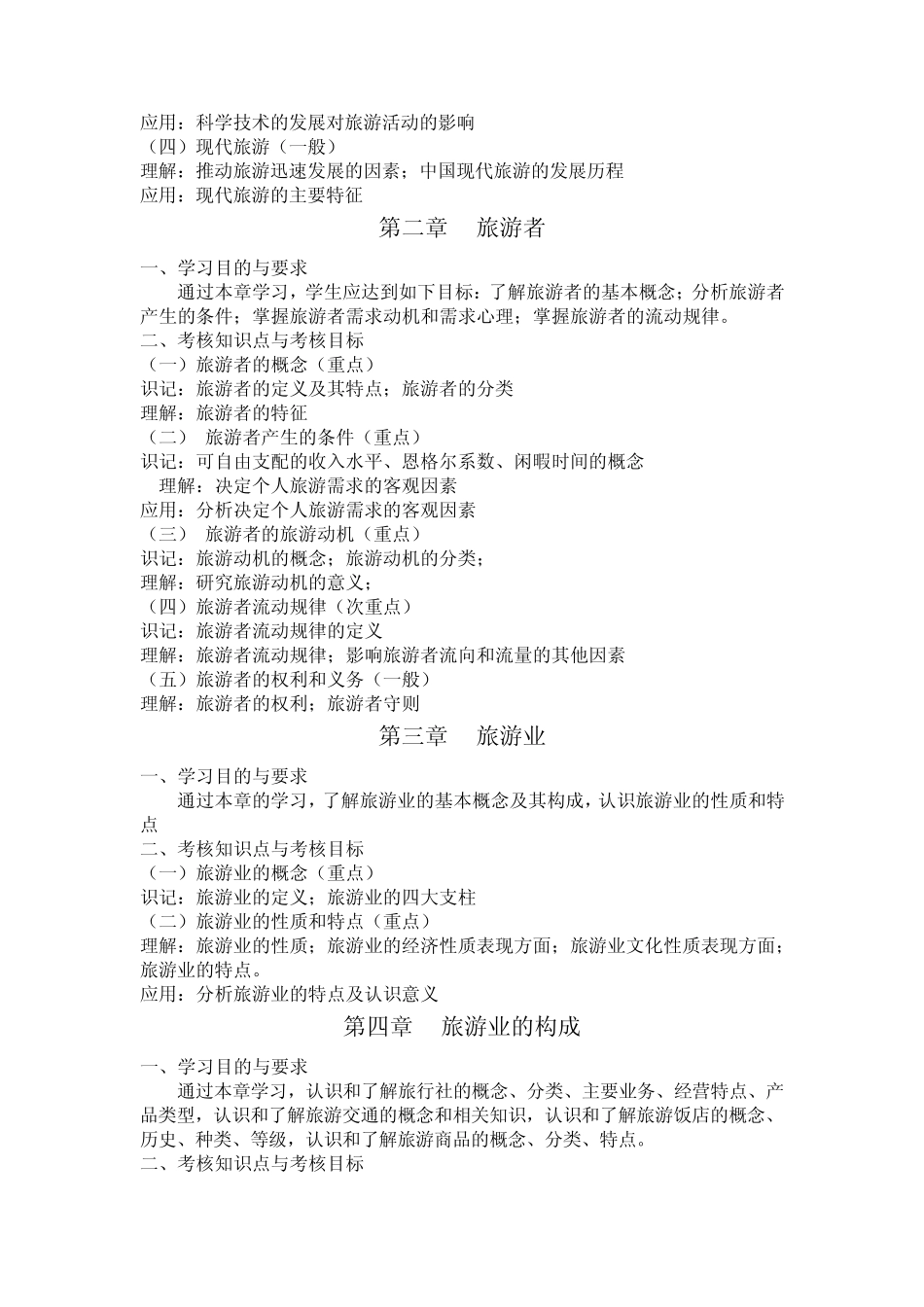 06011自考旅游学概论大纲_第2页