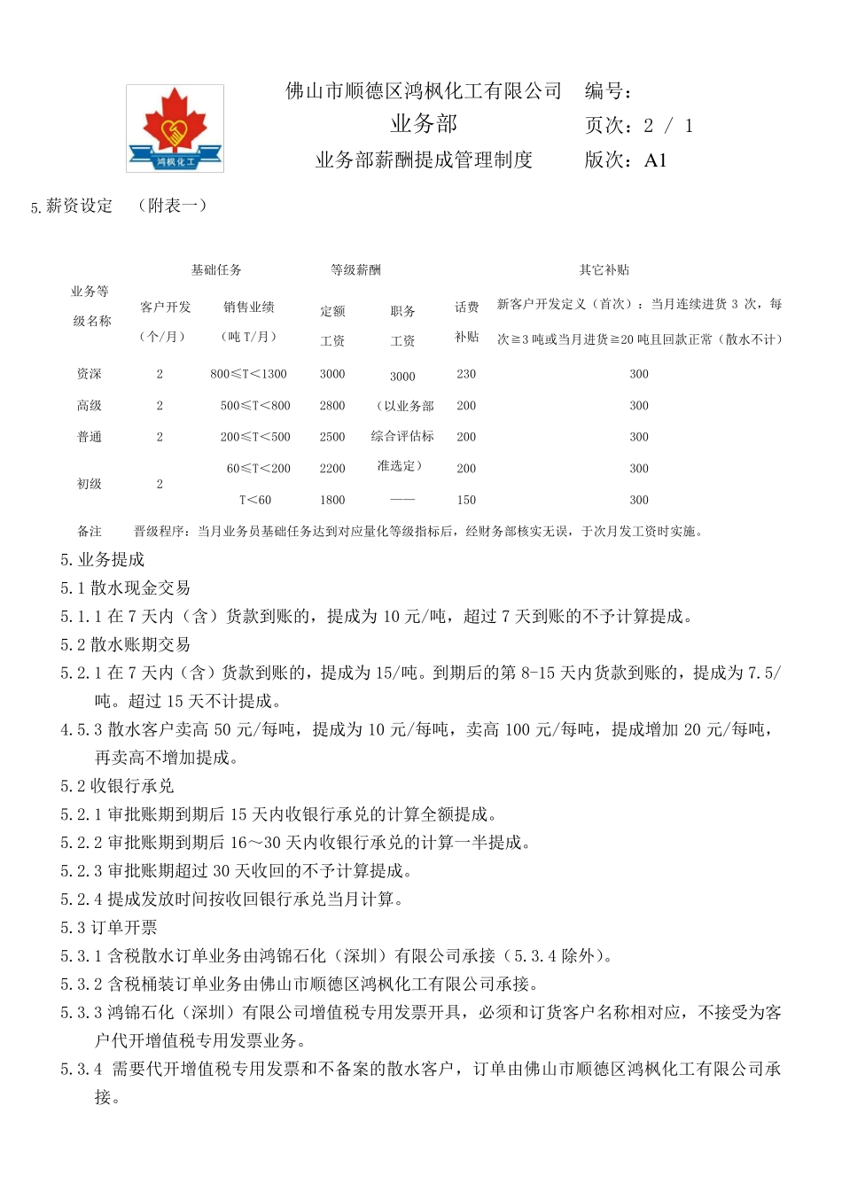 0613业务员薪酬提成管理制度_第3页