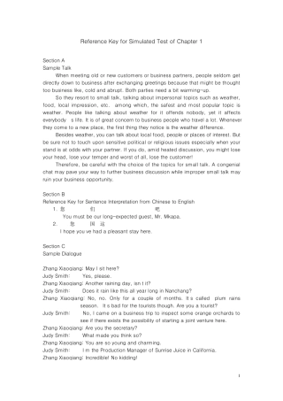 07版全国国际商务英语考试(一级)口语答案