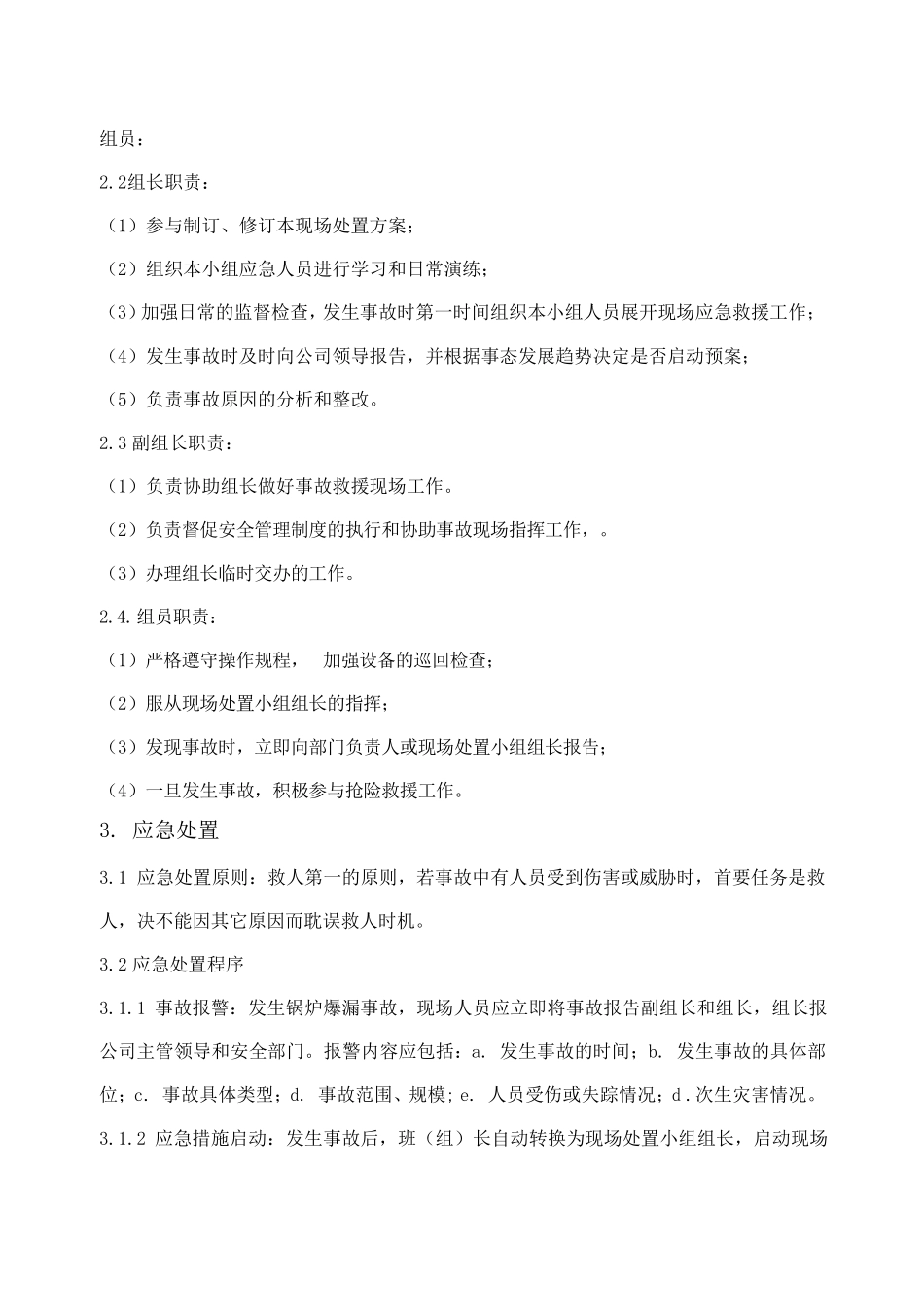 07锅炉爆炸事故现场处置方案_第3页