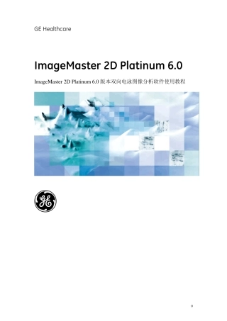 09_2D培训_双向分析软件ImageMasterplatinum6.0快速起步中文版