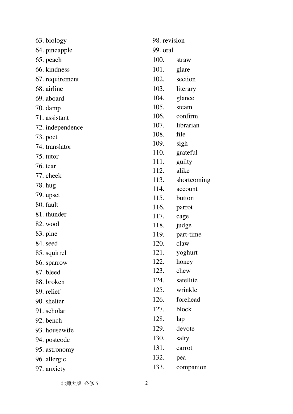 0yj%tqwi北师大版高中英语必会单词和短语总结必修5_第2页