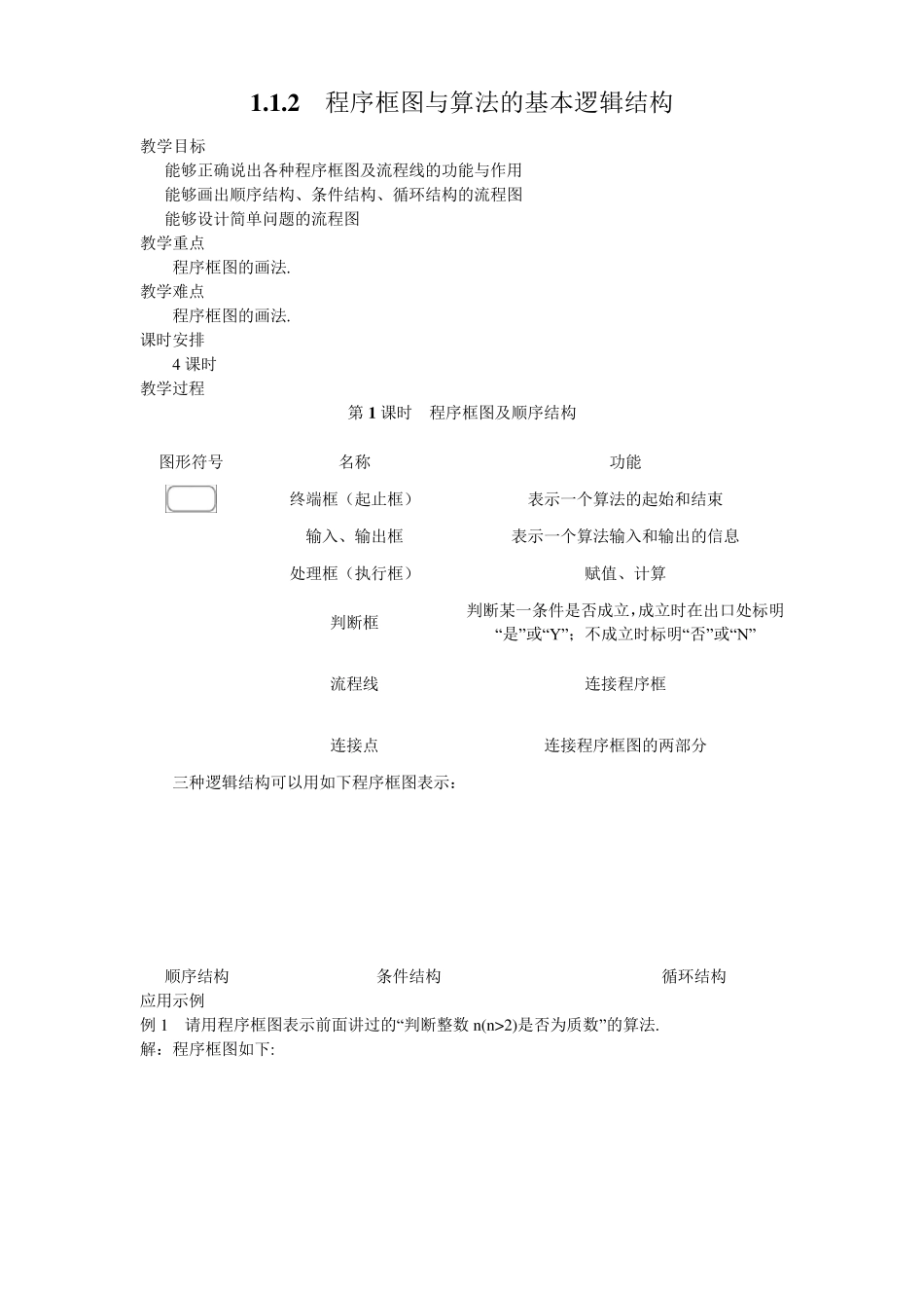 1.1.2程序框图与算法的基本逻辑结构_第1页