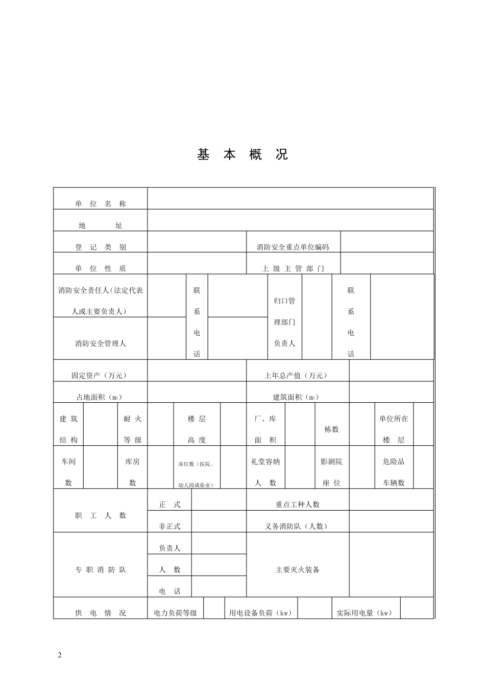 1.1单位基本概况和消防安全重点部位_第2页