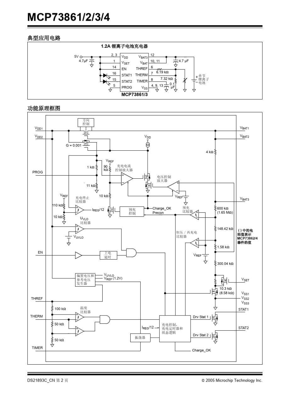 1.2A线性双节锂电池充电芯片_第2页