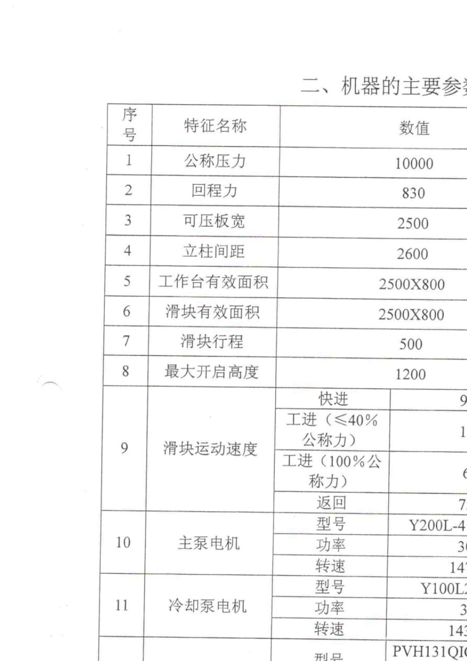 1000T油压机说明书_第3页