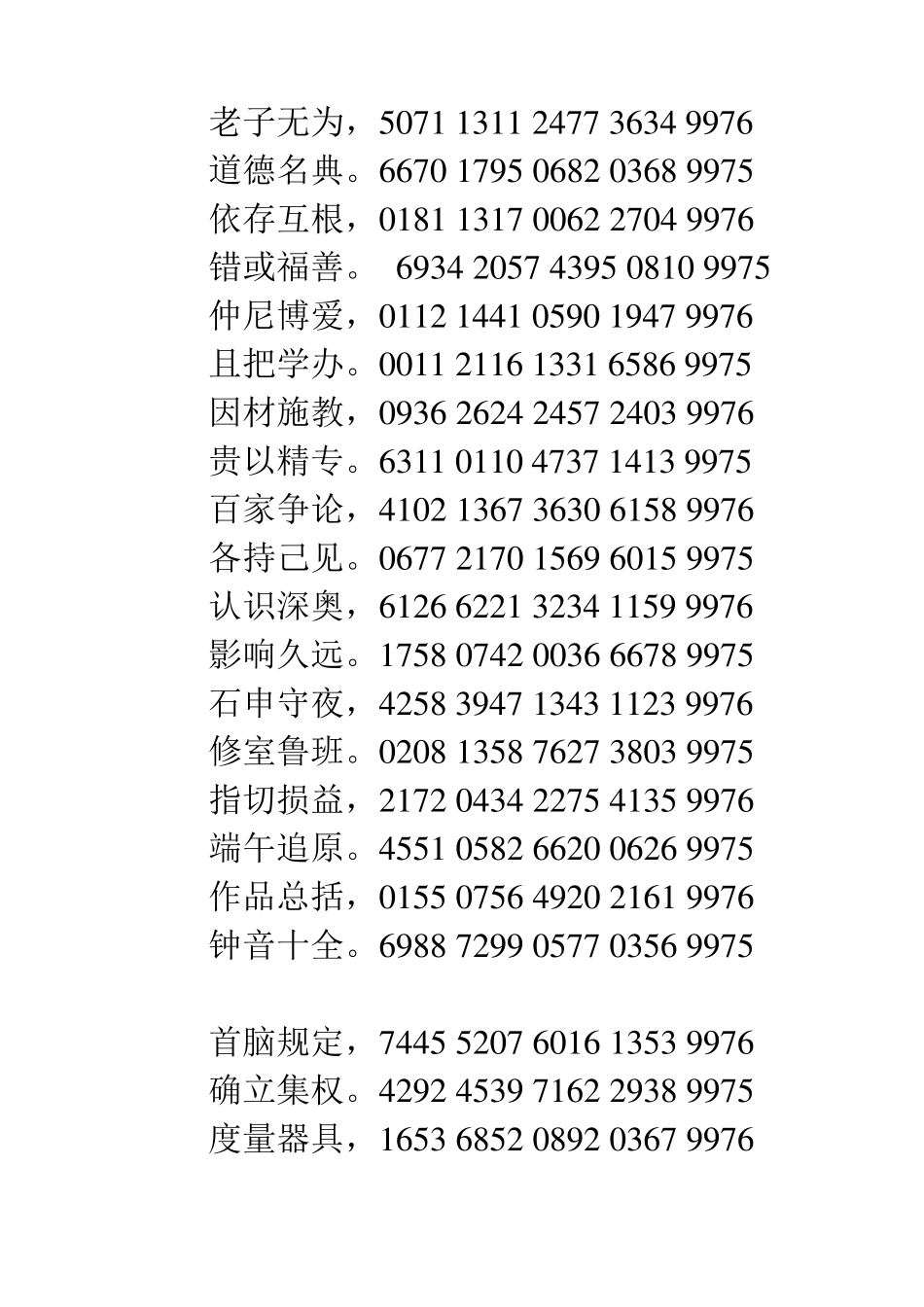 1000高频汉字电报码_第2页