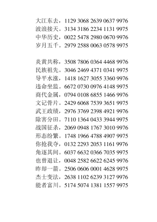 1000高频汉字电报码