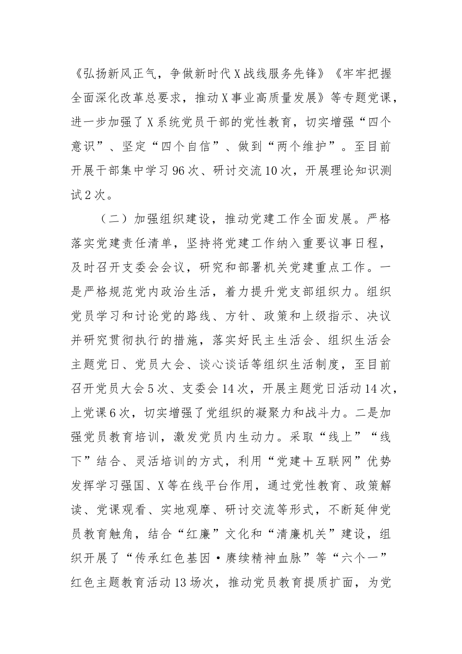 X局党支部2024年工作总结_第2页