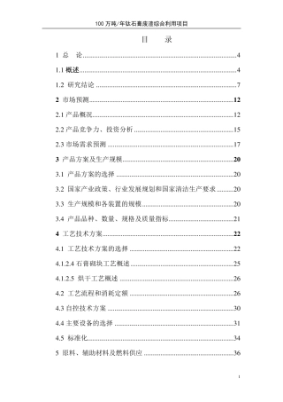 100万吨钛石膏废渣综合利用项目报告