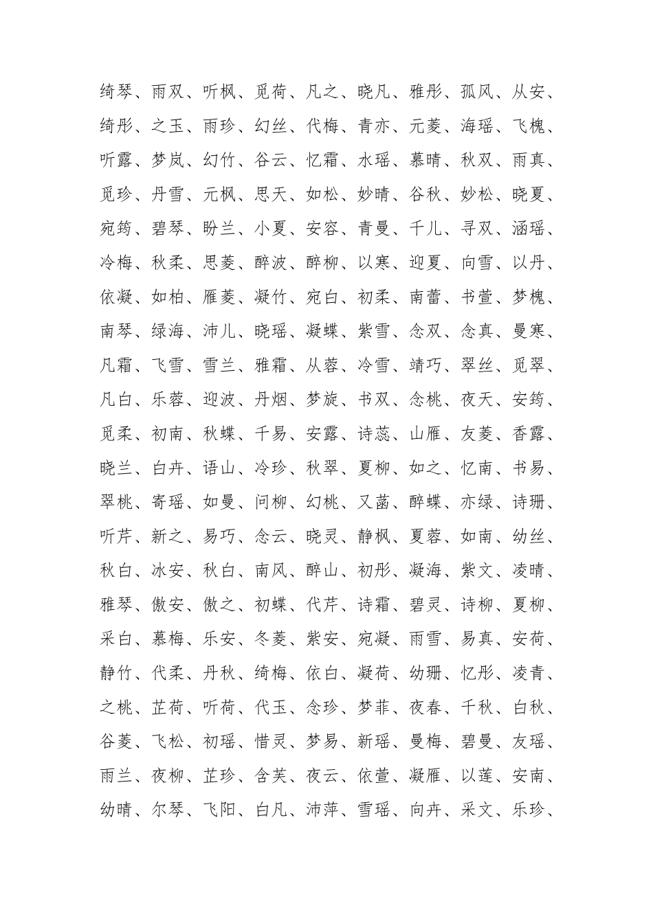 100个最好听女生名字_第3页