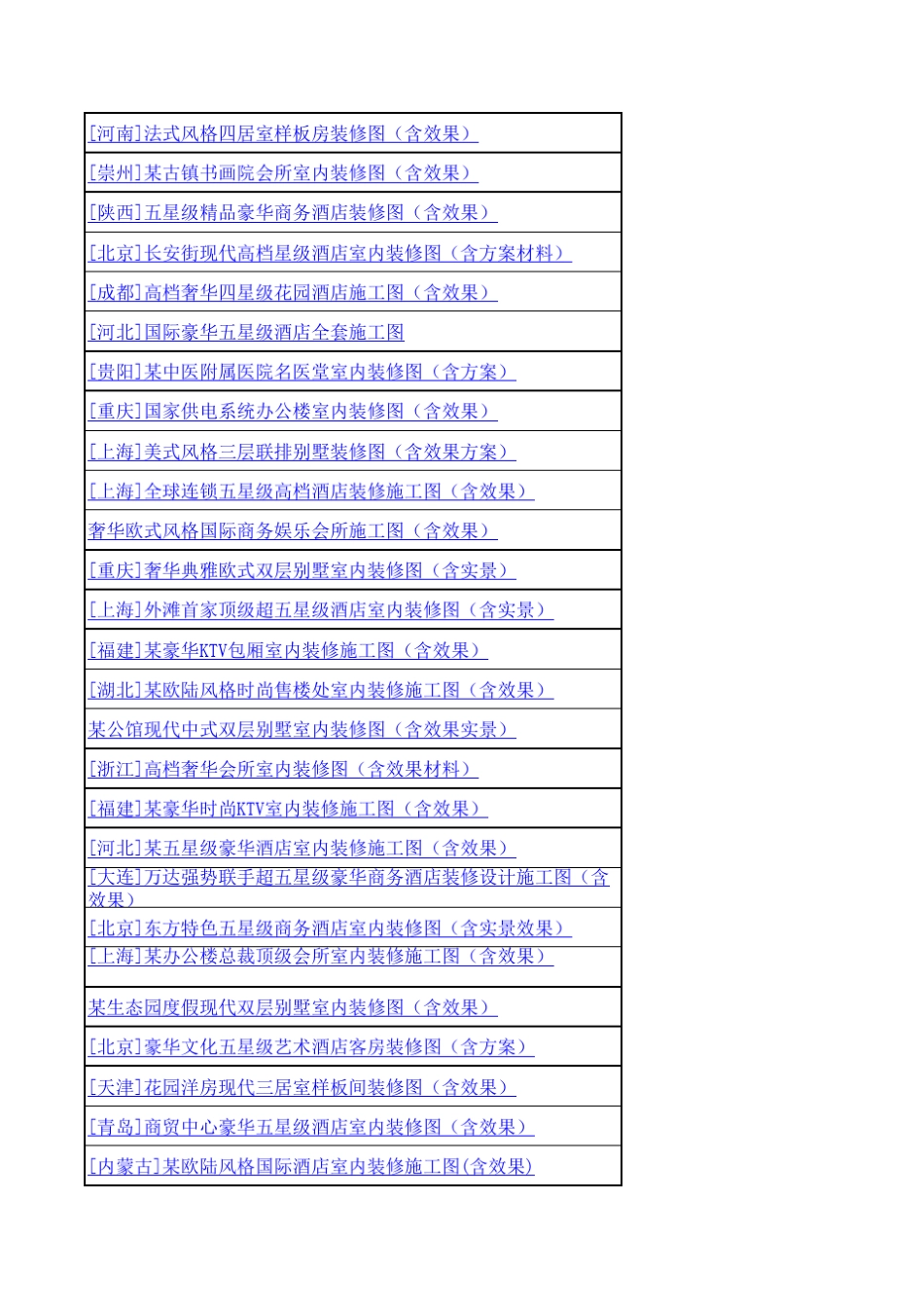 103套2013最新发布的室内装修CAD图纸案例_第1页