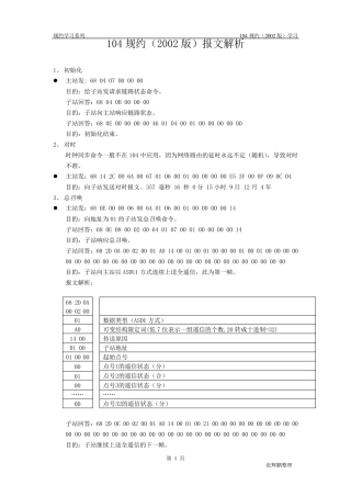 104规约学习(非常好)