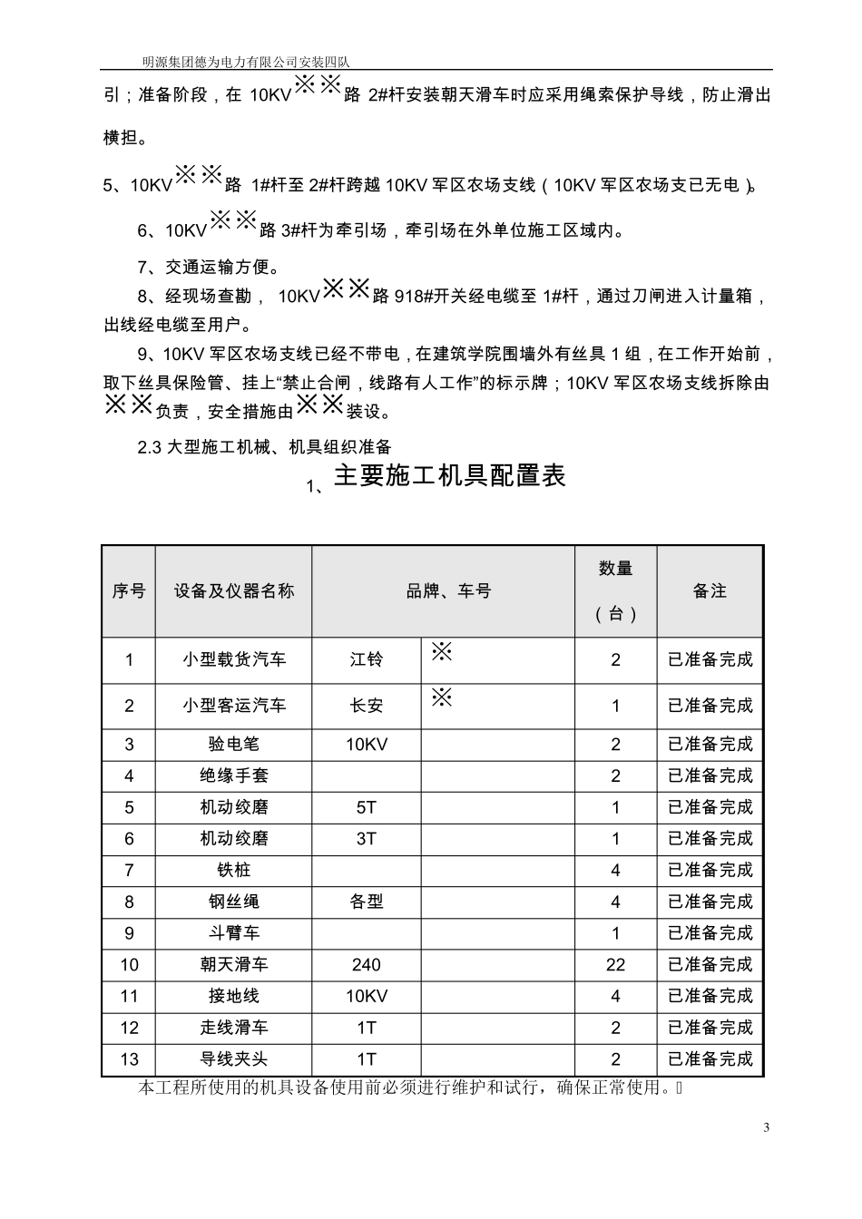 10KV※※路跨越高速路拆除工程施工方案_第3页