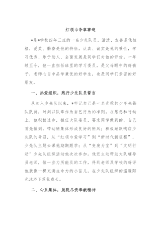 红领巾争章事迹