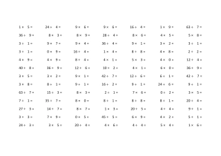 10以内乘除法