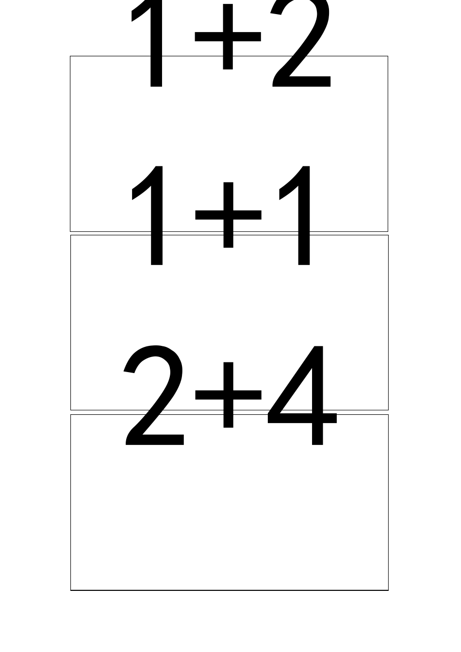 10以内加法算式卡片模版_第2页