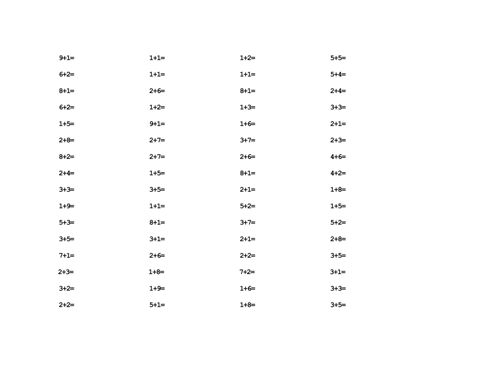 10以内加法计算题_第2页