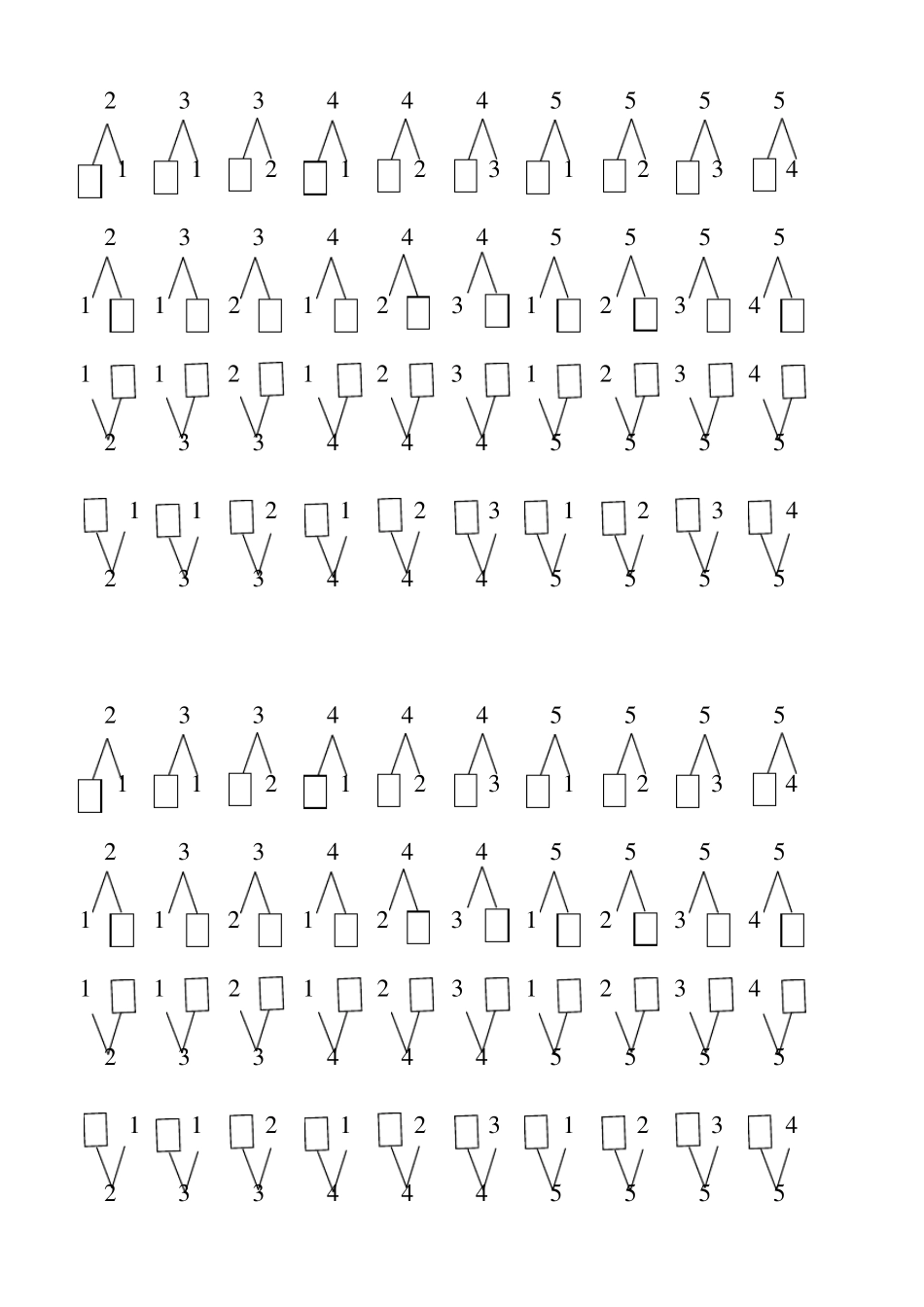 10以内数的分解与组合练习题(按规律)_第1页
