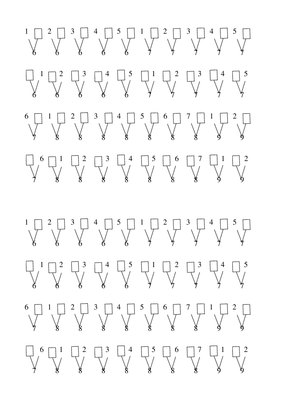 10以内数的分解与组合练习题(按规律)_第3页