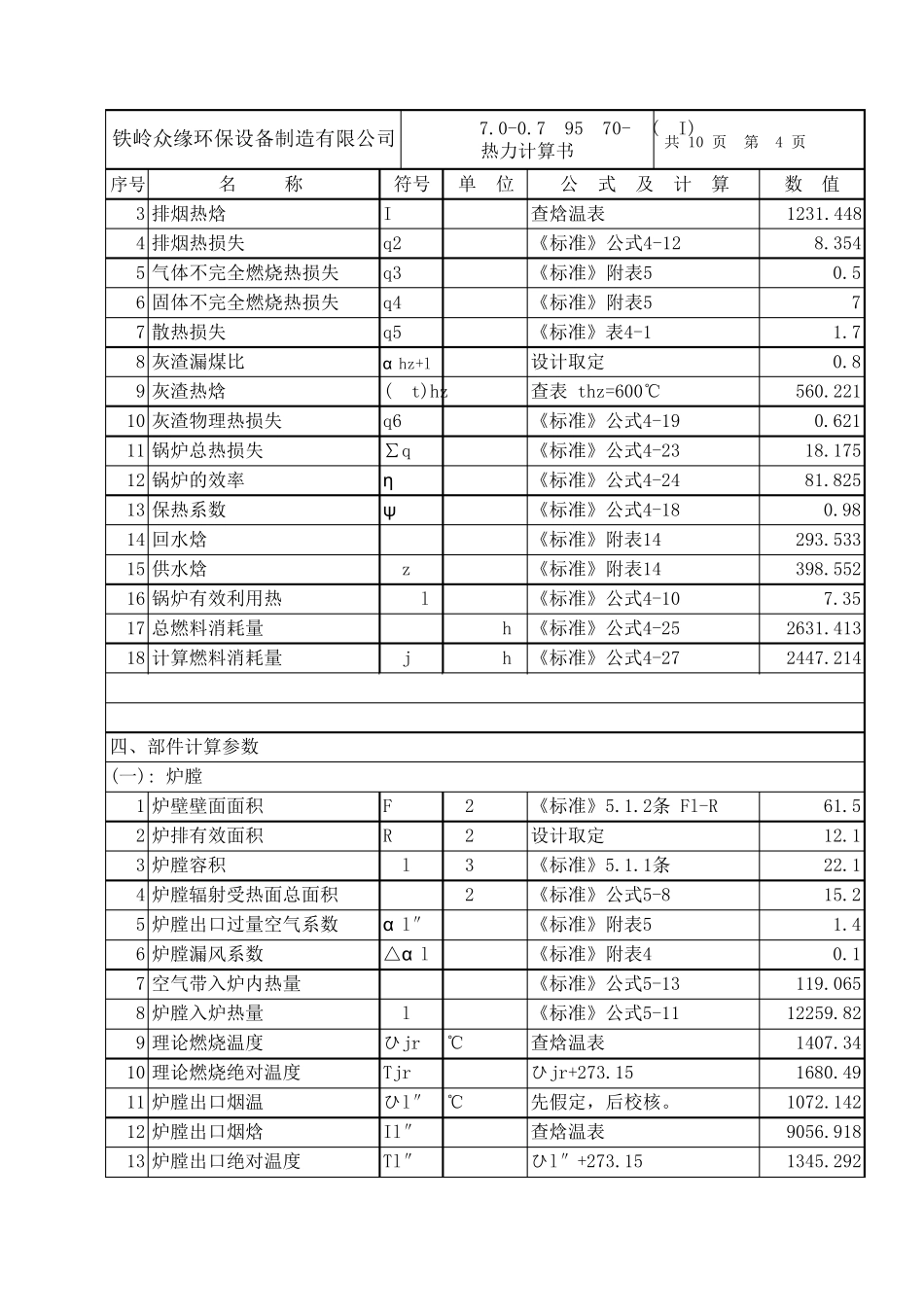 10吨往复炉排热力计算_第2页