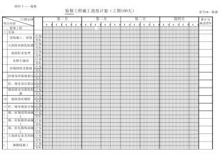 10工程进度周报表