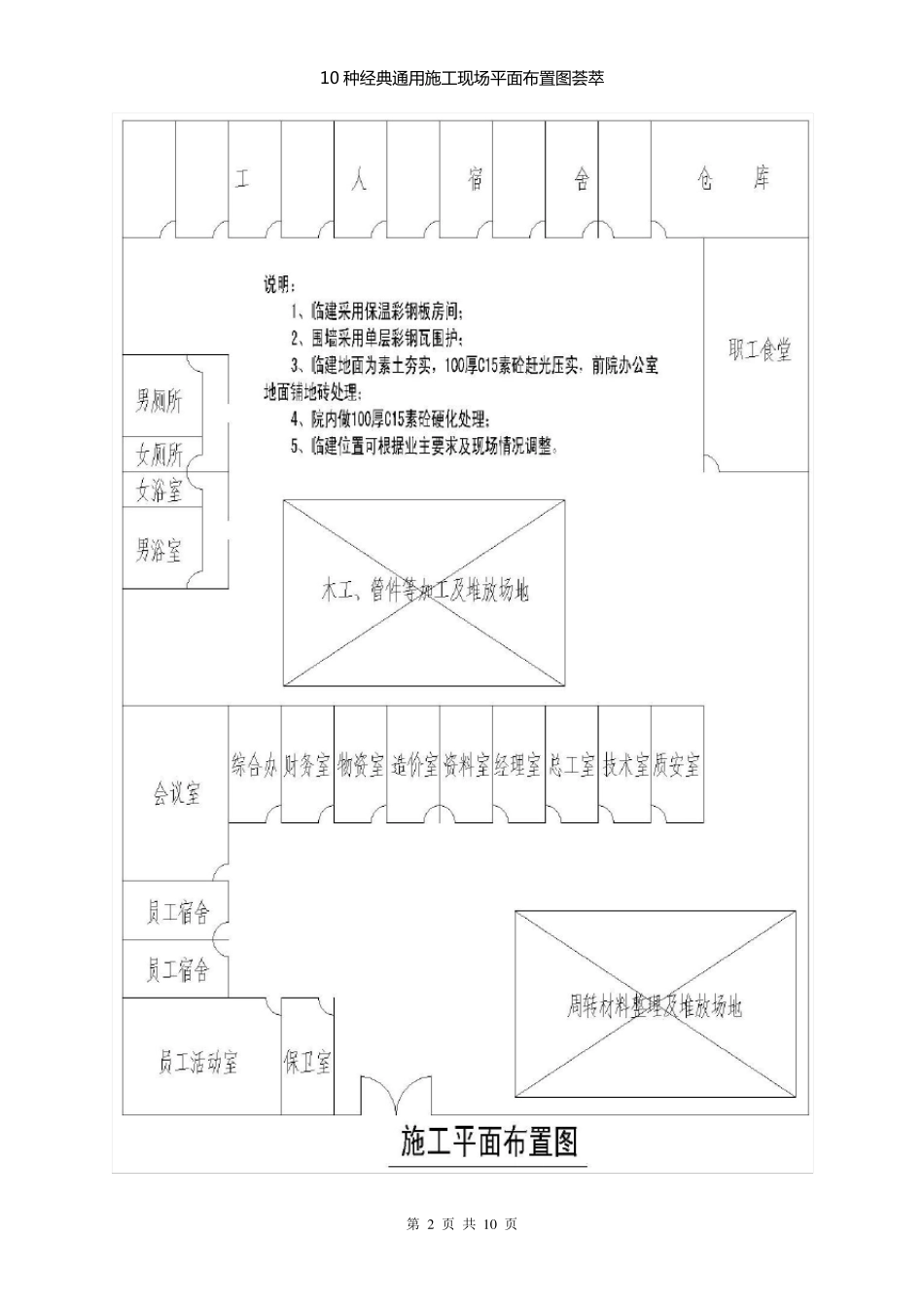 10种经典通用施工现场平面布置图荟萃_第2页
