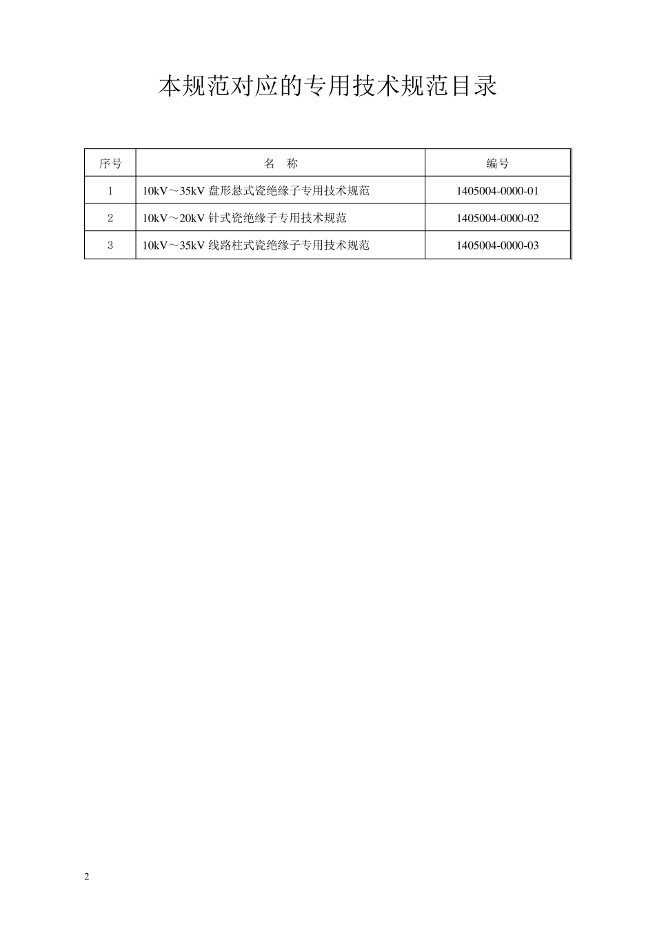 10～35KV交流盘形、针式、线路柱式瓷绝缘子通用技术规范_第2页