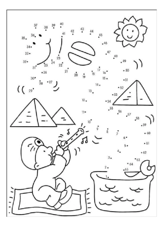 1100儿童数字连线图共110张