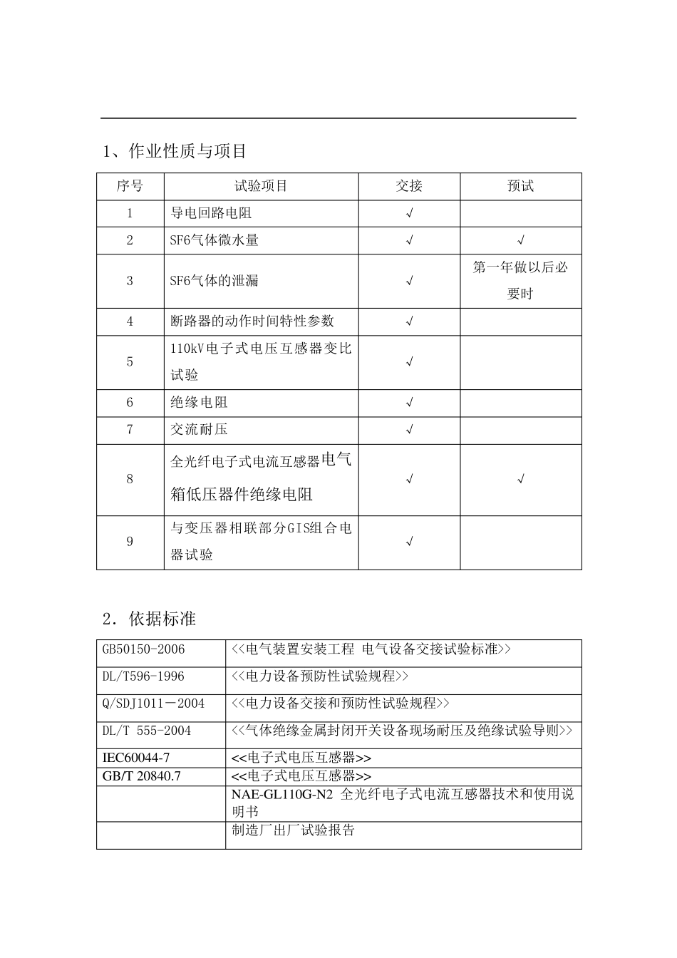 110kVGIS组合电器(含PT)试验作业指导书_第3页