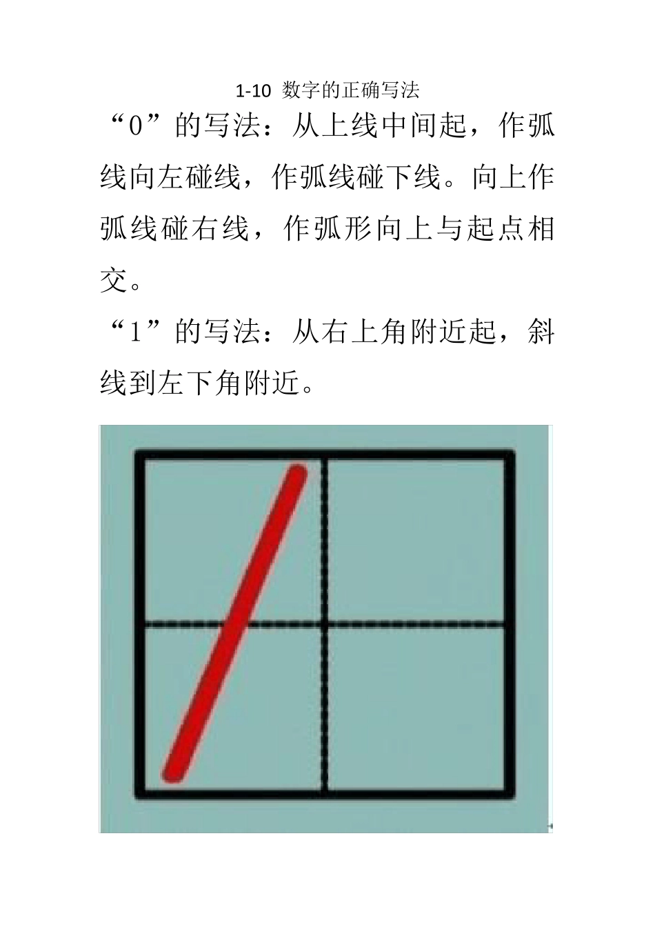 110数字的正确写法_第1页