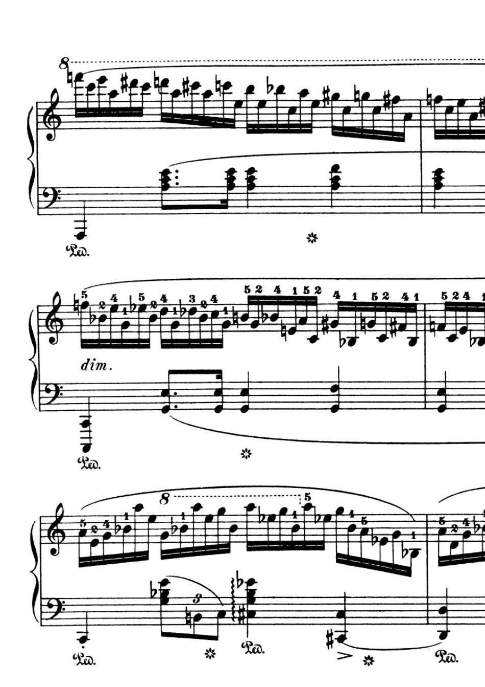 11137肖邦冬风练习曲第23首钢琴谱op.25no.11带指法_第2页