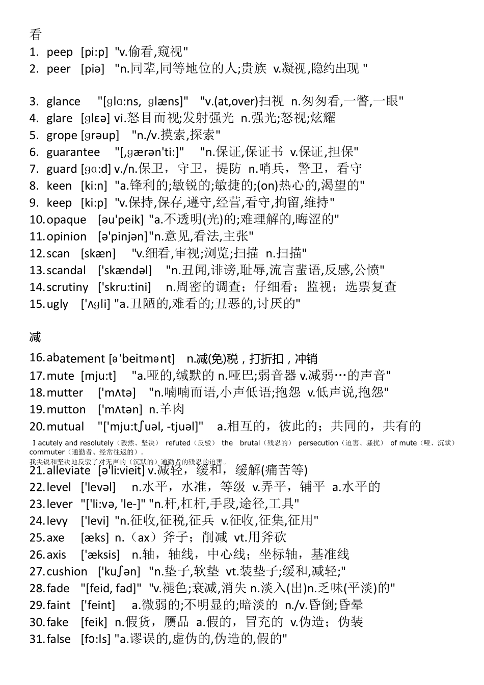 1143个考研比较难的短英语单词带音标_第1页