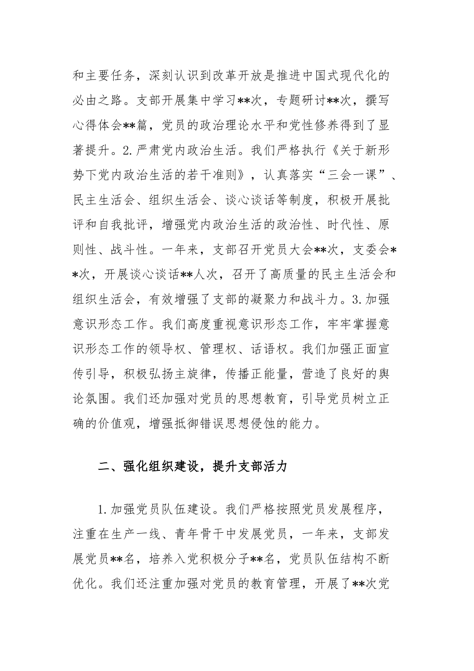 2024年度党支部书记述职报告_第2页