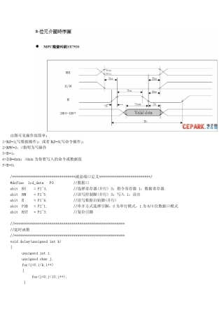 12864液晶时序