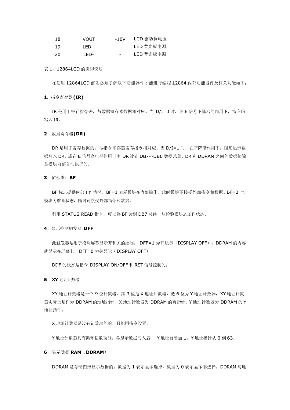 12864点阵型液晶显示屏的基本原理与使用方法(很详细)_第3页