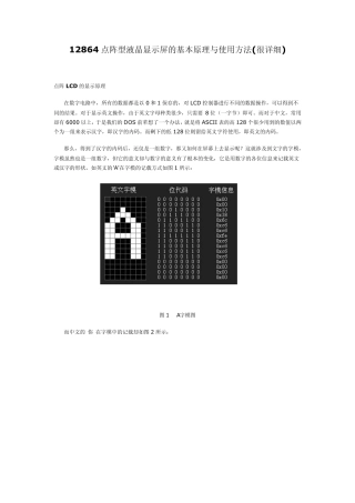 12864点阵型液晶显示屏的基本原理与使用方法