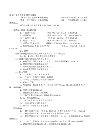 12墙一个平方需要多少砖