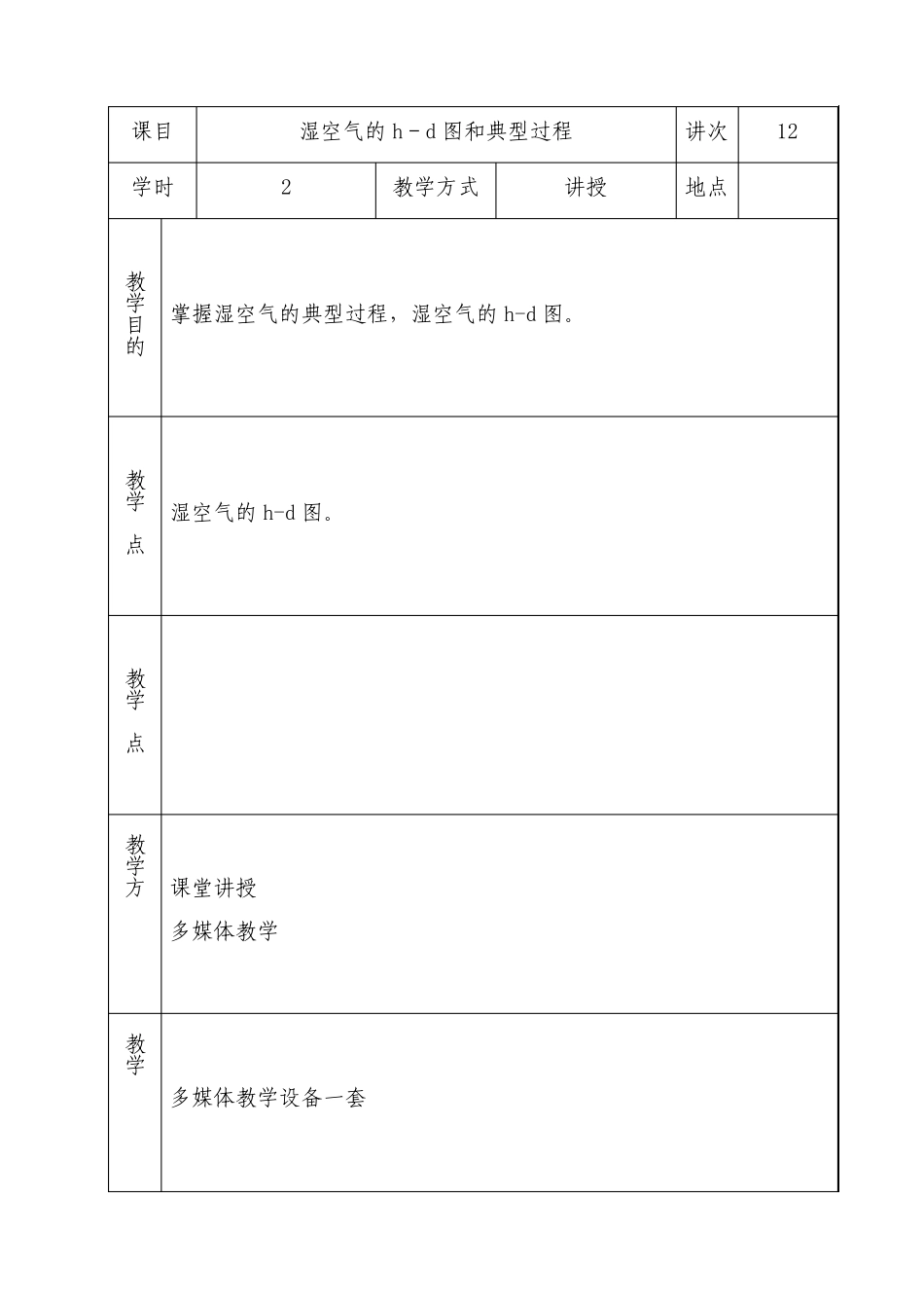 12湿空气的hd图和典型过程_第1页