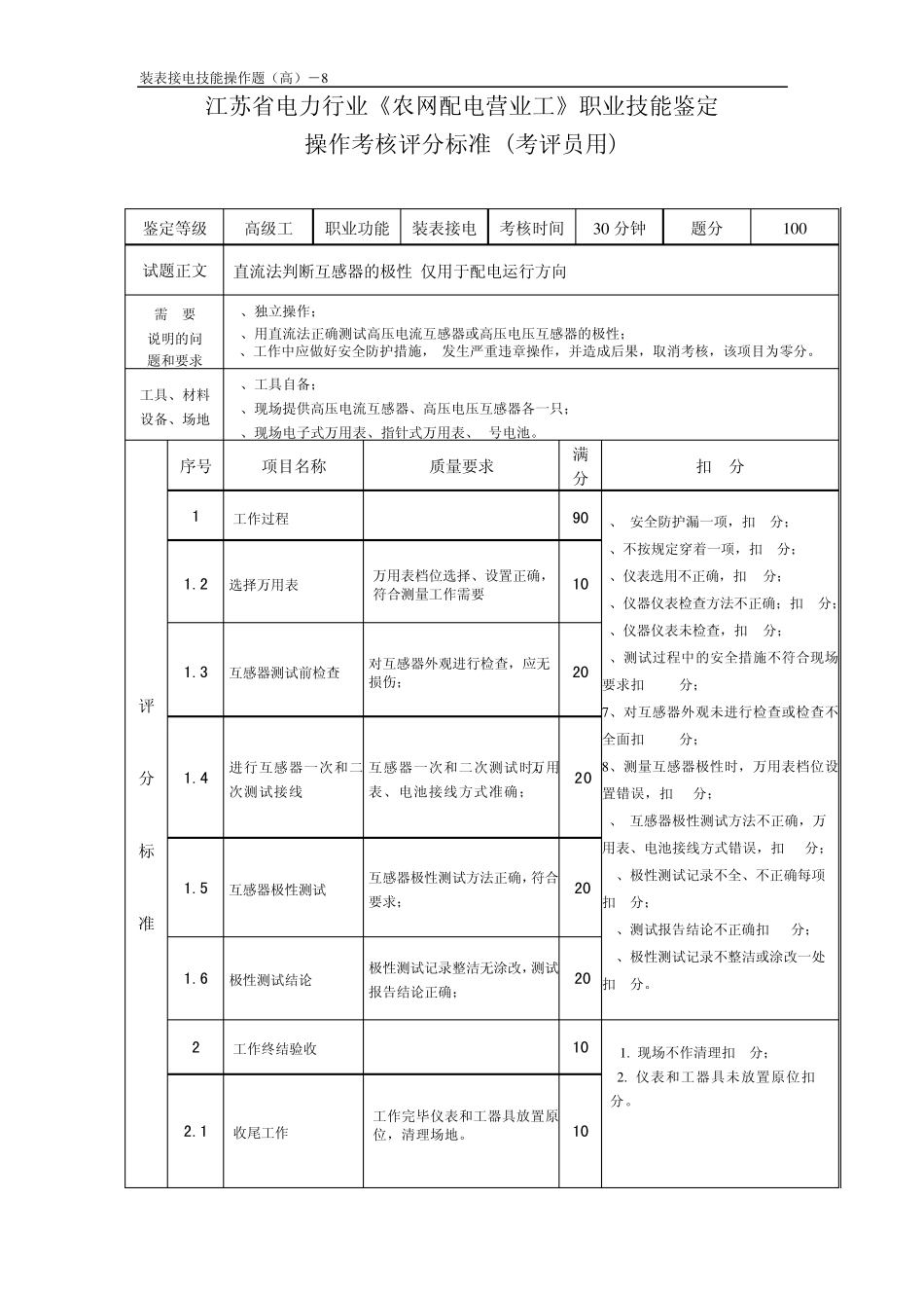 12直流法判断互感器的极性_第1页