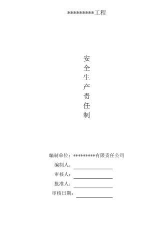 12项目部安全生产责任制(责任人确认签字)